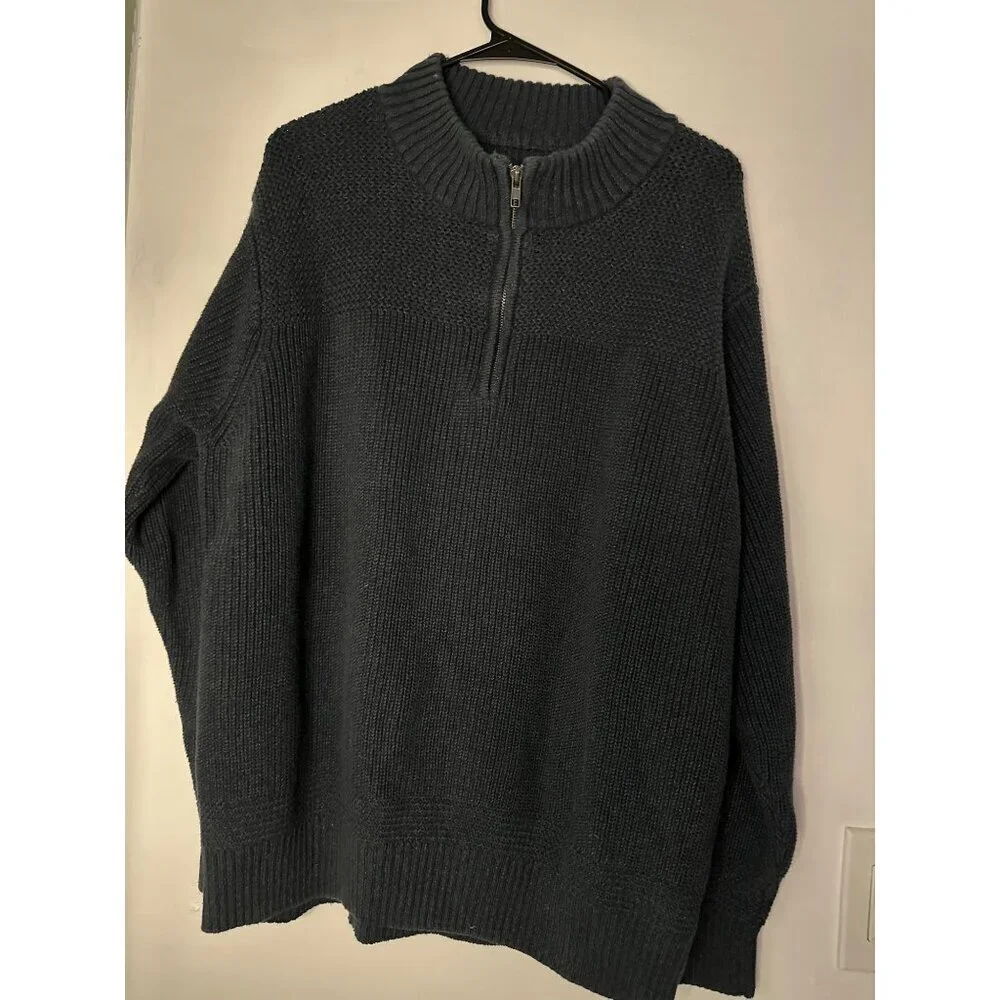 Men’s Redhead Quarter Zip Pullover Sweater 2XL Preppy Old Money Holiday